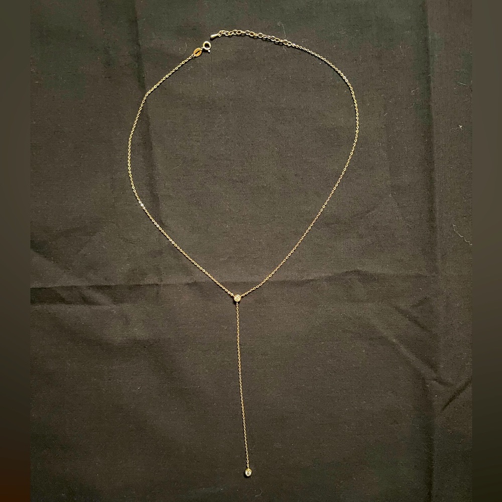 Drop necklace, 925 Sterling silver with Gold Plating